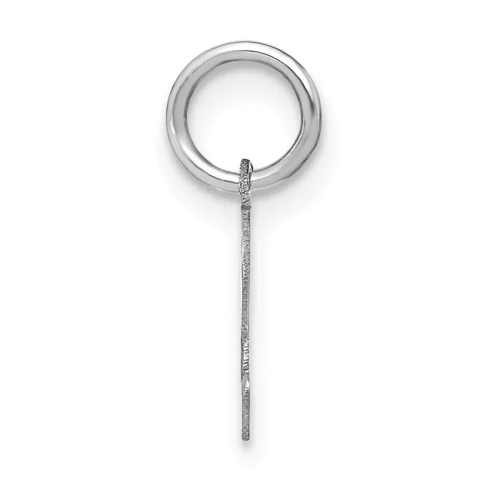 TreasureFineJewelers Necklaces Sterling Silver Rhodiumplated Lower case Letter E Initial Pendant