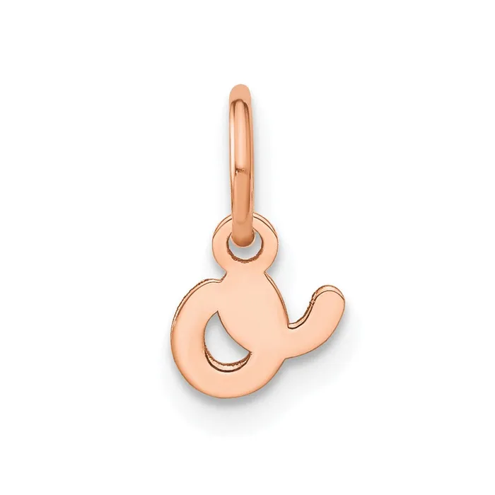 TreasureFineJewelers Necklaces Sterling Silver Roseplated Lower case Letter O Initial Charm TreasureFineJewelers Necklaces Sterling Silver Roseplated Lower case Letter O Initial Charm