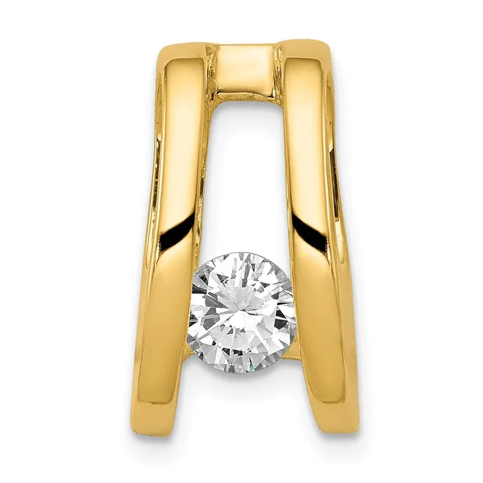 TreasureFineJewelers PreStyled Sets 14k Yellow Gold AAA 525mm Diamond Slide TreasureFineJewelers PreStyled Sets 14k Yellow Gold AAA 525mm Diamond Slide