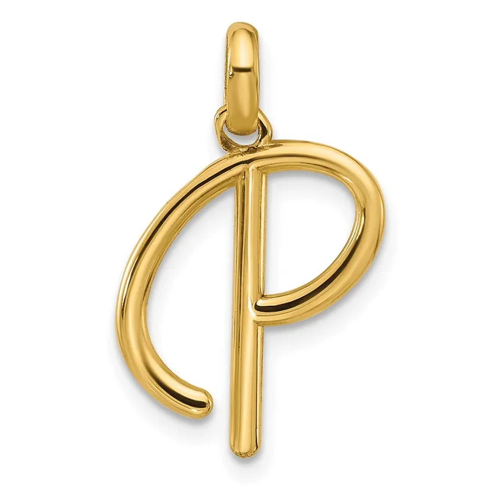 TreasureFineJewelers PreStyled Sets 14k Yellow Gold Fancy Letter P
