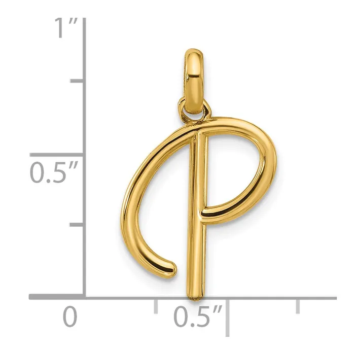TreasureFineJewelers PreStyled Sets 14k Yellow Gold Fancy Letter P