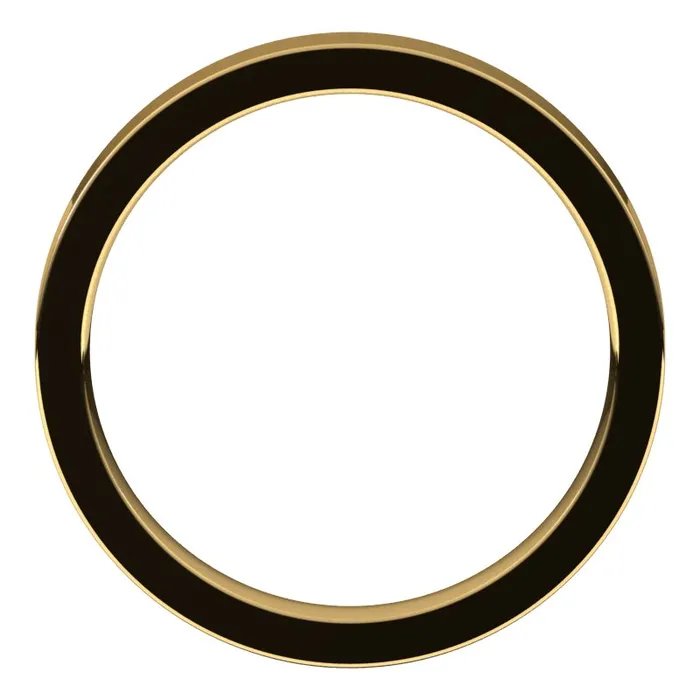 TreasureFineJewelers Rings 10K Yellow Gold 3 mm flat comfort fit Wedding Band