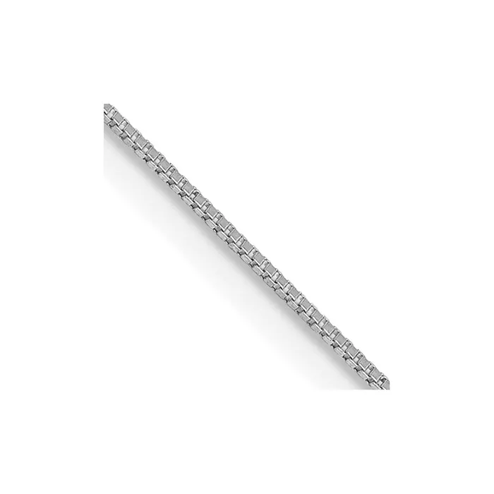 TreasureFineJewelers Rings 14k WG 5mm Box with Spring Ring Clasp Chain