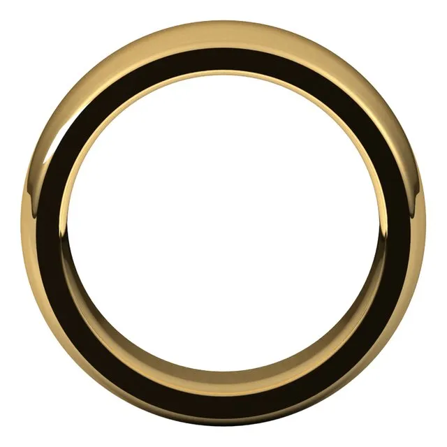 TreasureFineJewelers Rings 18K Yellow Gold 8 mm Half Round Comfort Fit Heavy Wedding Band