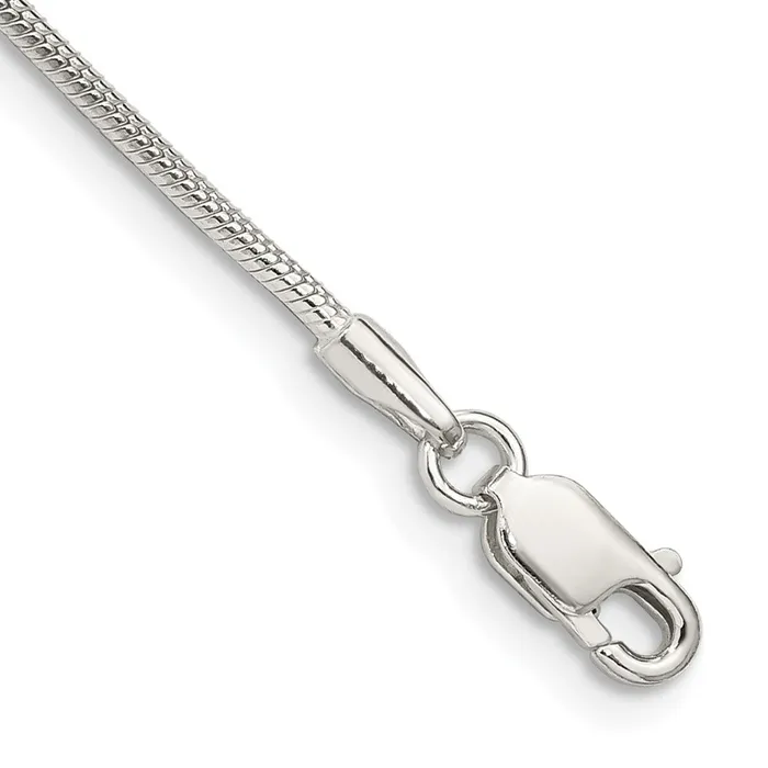 TreasureFineJewelers Rings Sterling Silver 125mm Snake Chain