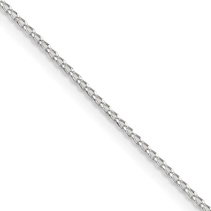TreasureFineJewelers Rings Sterling Silver 1mm Open Elongated Link Curb Chain TreasureFineJewelers Rings Sterling Silver 1mm Open Elongated Link Curb Chain