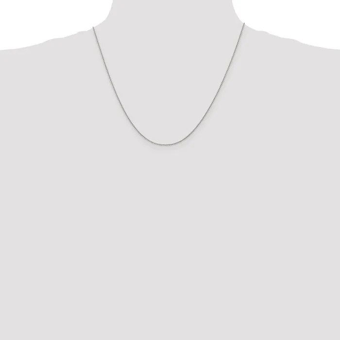 TreasureFineJewelers Rings Sterling Silver 1mm Open Elongated Link Curb Chain