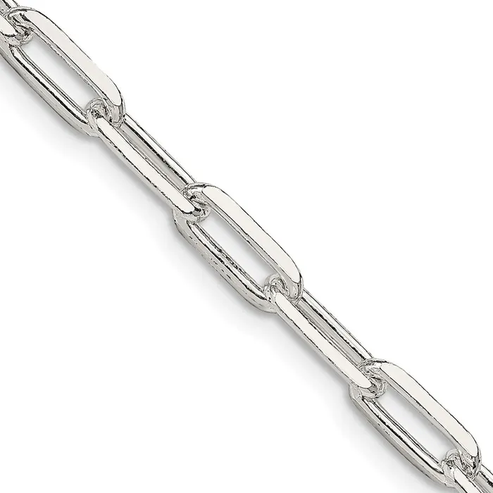 TreasureFineJewelers Rings Sterling Silver 425mm Elongated Open Link Chain TreasureFineJewelers Rings Sterling Silver 425mm Elongated Open Link Chain