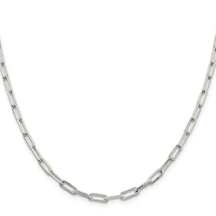 TreasureFineJewelers Rings Sterling Silver 425mm Elongated Open Link Chain