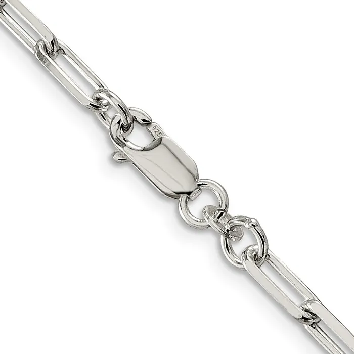TreasureFineJewelers Rings Sterling Silver 425mm Elongated Open Link Chain