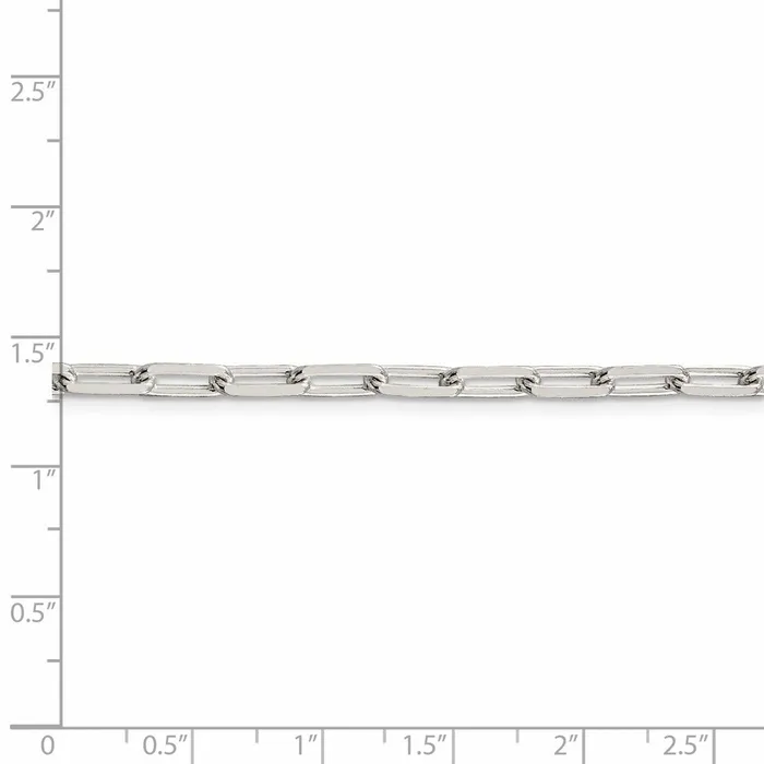 TreasureFineJewelers Rings Sterling Silver 425mm Elongated Open Link Chain