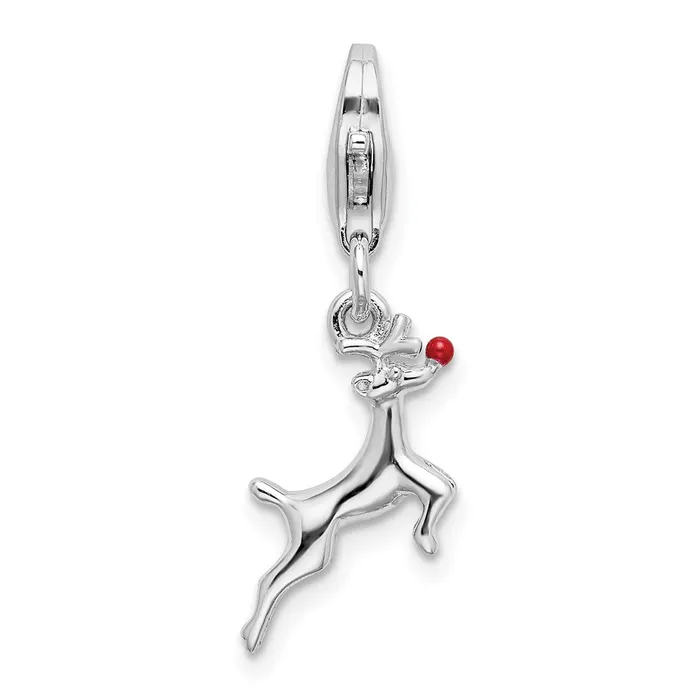 TreasureFineJewelers Rings Sterling Silver Amore La Vita Rhodiumplated Enameled Reindeer Charm TreasureFineJewelers Rings Sterling Silver Amore La Vita Rhodiumplated Enameled Reindeer Charm