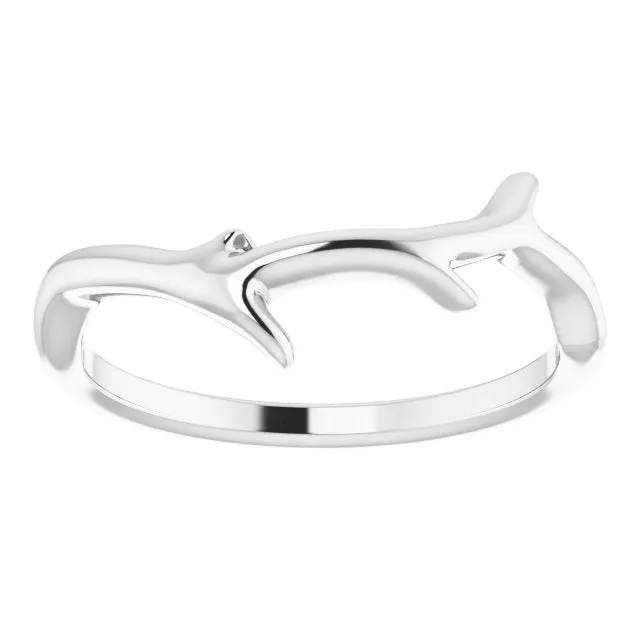 TreasureFineJewelers Rings Sterling Silver Branch Ring