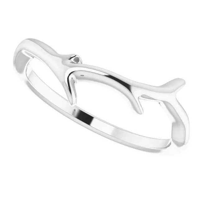 TreasureFineJewelers Rings Sterling Silver Branch Ring