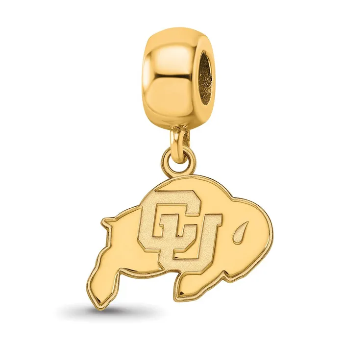 TreasureFineJewelers Rings Sterling Silver Goldplated LogoArt University of Colorado Buffalo Small Dangle Bead Charm TreasureFineJewelers Rings Sterling Silver Goldplated LogoArt University of Colorado Buffalo Small Dangle Bead Charm