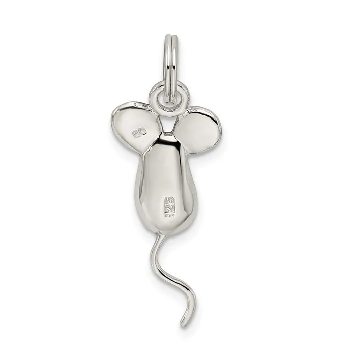 TreasureFineJewelers Rings Sterling Silver Mouse Charm