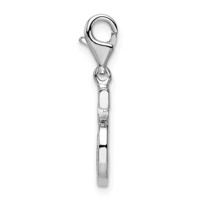 TreasureFineJewelers Rings Sterling Silver RH CZ Numeral 5 wLobster Clasp Charm