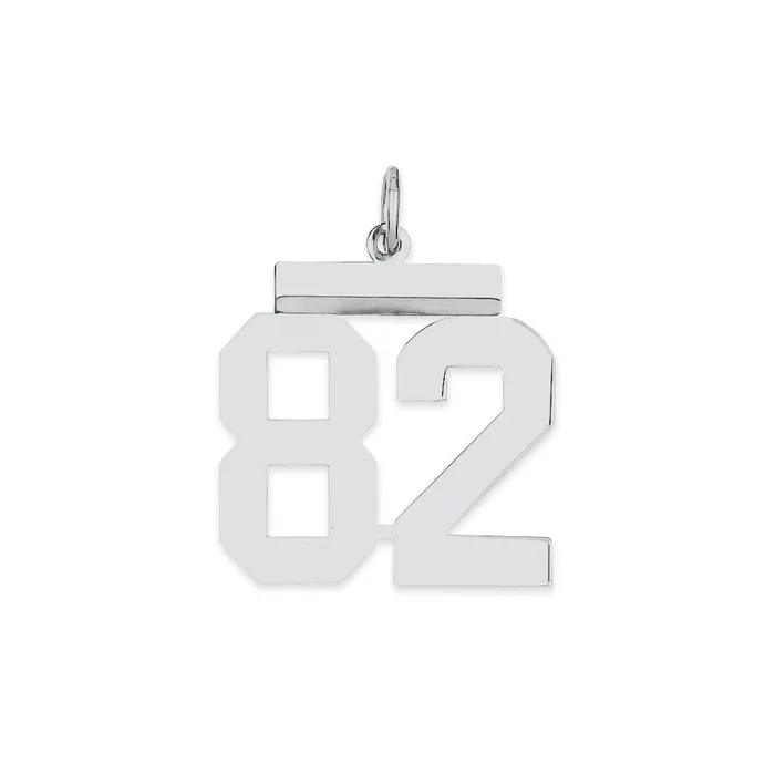 TreasureFineJewelers Rings Sterling SilverRhodiumplated Polished Number 82 Charm TreasureFineJewelers Rings Sterling SilverRhodiumplated Polished Number 82 Charm