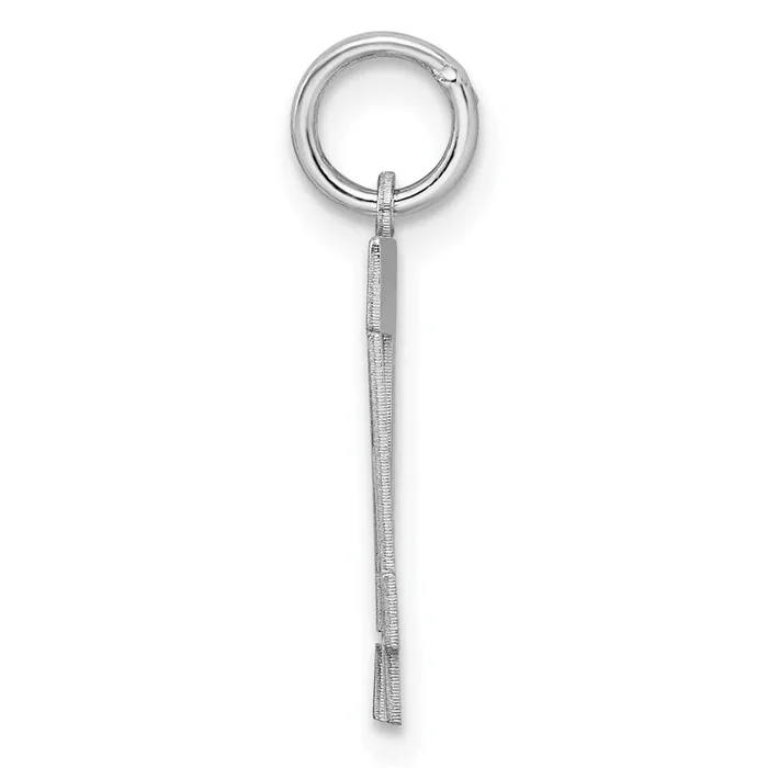 TreasureFineJewelers Rings Sterling SilverRhodiumplated Satin Number 44 Charm