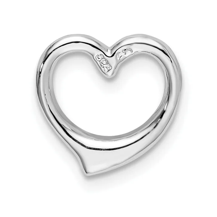 TreasureFineJewelers Sterling Silver Polished Heart Slide Rings