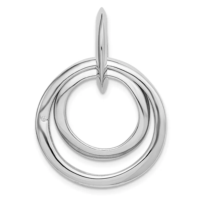 TreasureFineJewelers Sterling Silver Rhodiumplated Diamond accent Multi Circular Pendant Necklaces TreasureFineJewelers Sterling Silver Rhodiumplated Diamond accent Multi Circular Pendant Necklaces