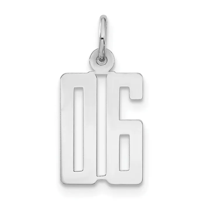 TreasureFineJewelers Sterling Silver Small Elongated Pol Number WTop Rings TreasureFineJewelers Sterling Silver Small Elongated Pol Number WTop Rings