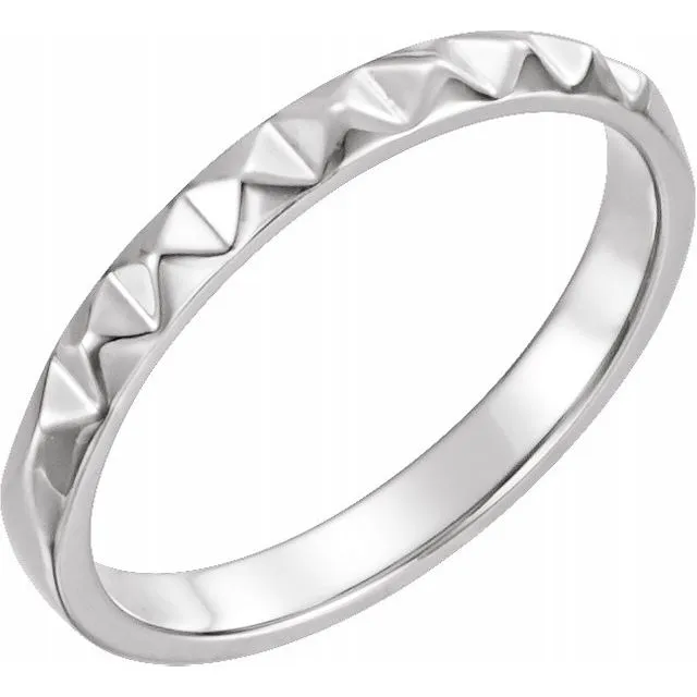TreasureFineJewelers Sterling Silver Stackable Pyramid Ring Rings