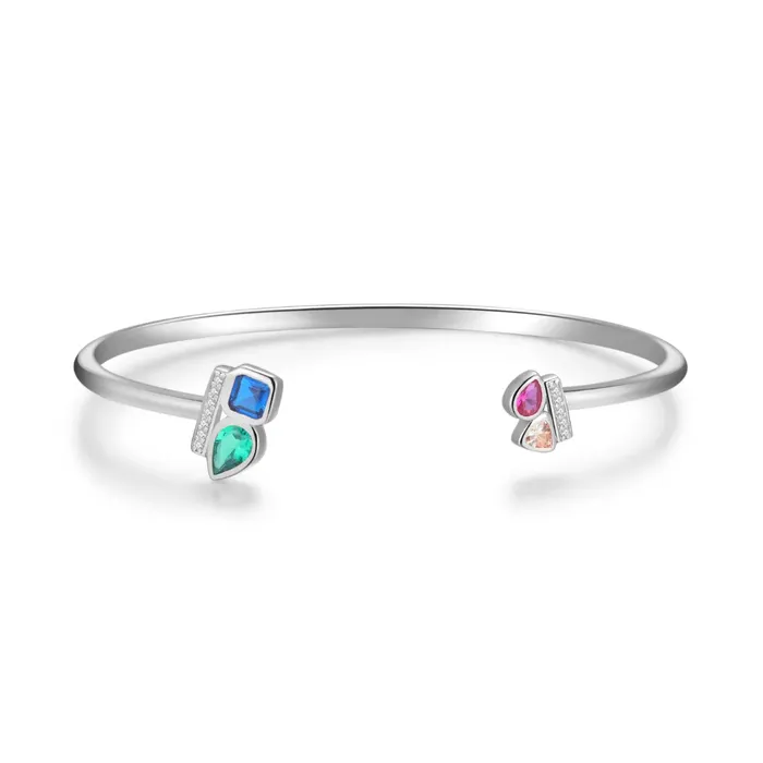 Trendolla Jewelry Bracelets Cubic Zirconia Diamond Open Bracelet La beaut de lespoir Collection by Venus