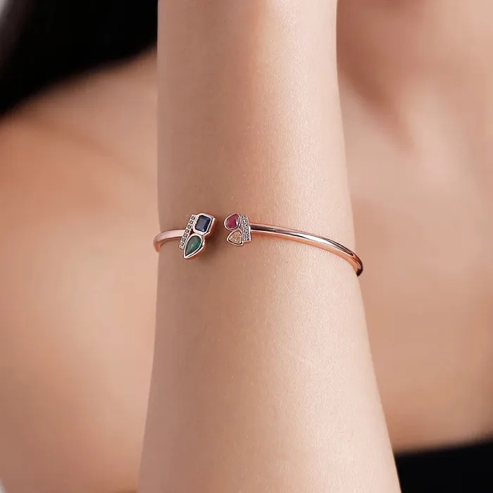 Trendolla Jewelry Bracelets Cubic Zirconia Diamond Open Bracelet La beaut de lespoir Collection by Venus