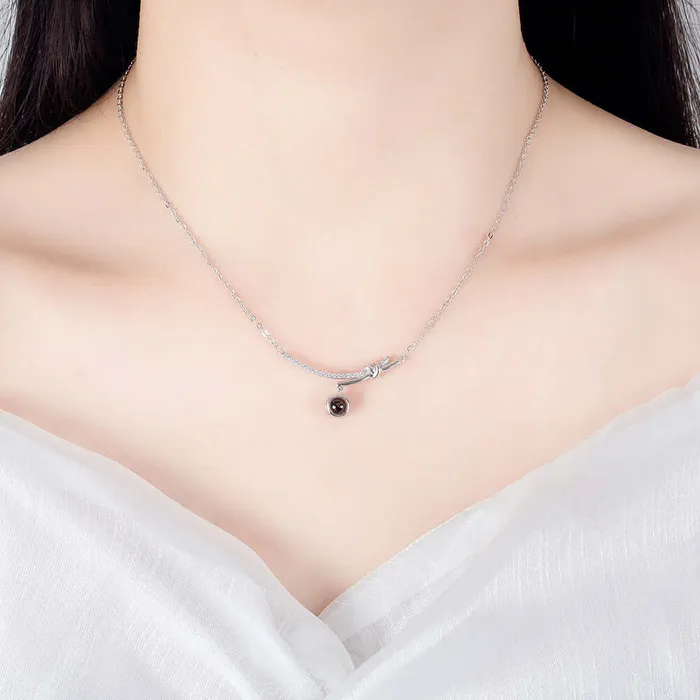 Trendolla Jewelry Necklaces Smile Necklace for Simple Girl I Love You Necklace With Picture Inside