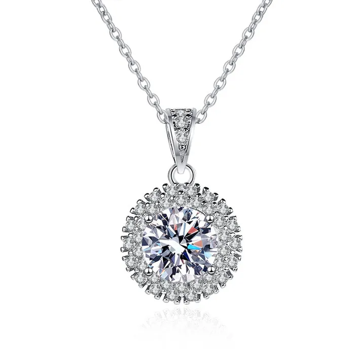 Trendolla Jewelry Necklaces Sunflower Simple Fashion Moissanite Necklace