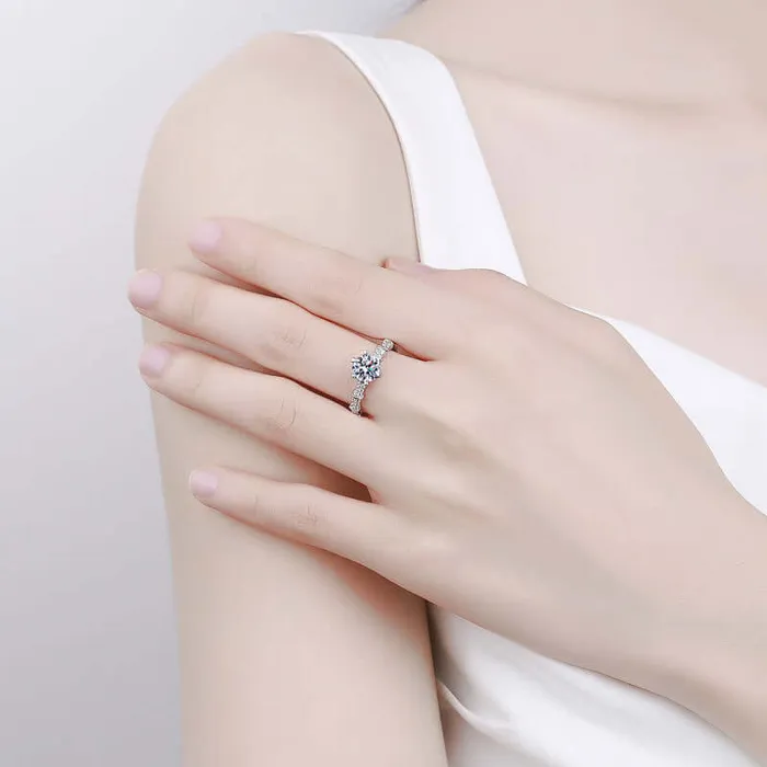 Trendolla Jewelry Rings Adjustable Bamboo Moissanite Ring