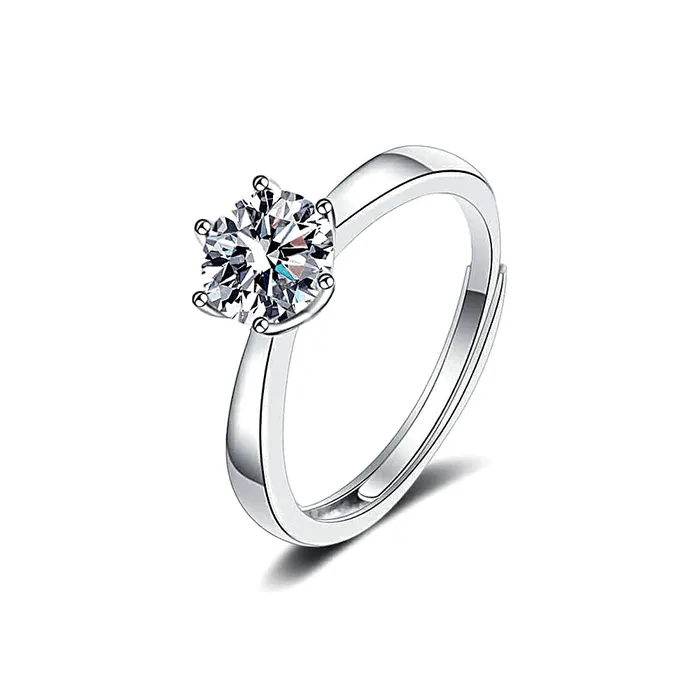 Trendolla Jewelry Rings Classic Simple Moissanite Ring