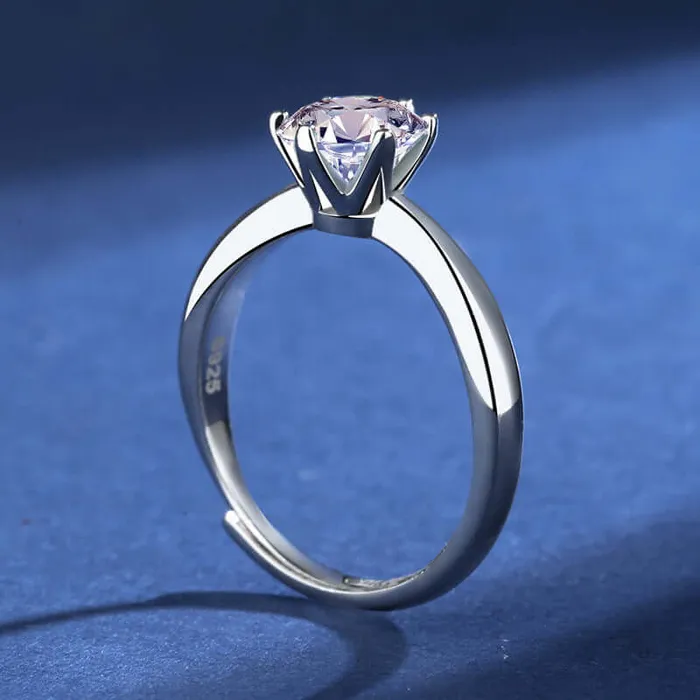 Trendolla Jewelry Rings Classic Simple Moissanite Ring