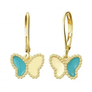 Turquoise butterfly earrings Perfect Piercing Earrings